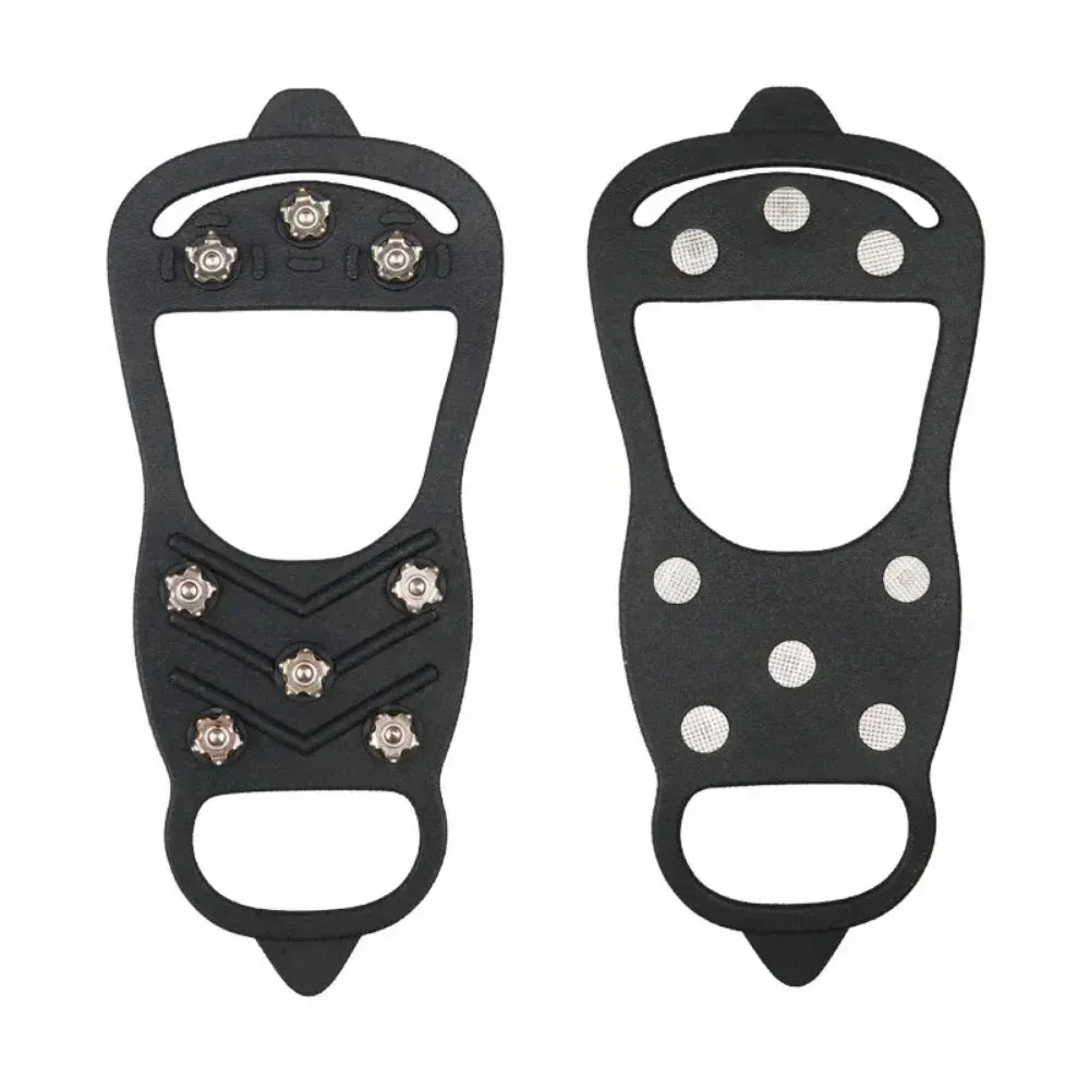8 Teeth Ice Gripper Spike for Shoes - Anti-Skid Crampons for Ice Hiking and Climbing