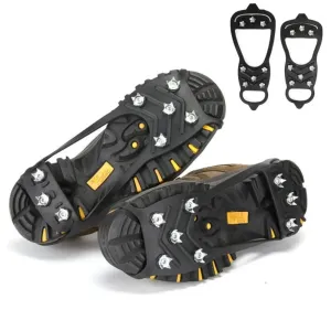 8 Teeth Ice Gripper Spike for Shoes - Anti-Skid Crampons for Ice Hiking and Climbing