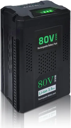 80V 3.5Ah Replacement Battery for Greenworks 80V Battery GBA80200 GBA80250 GBA80400 GBA80500 Lithium ion Battery, High Capacity Rechargeable Lithium Ion Power Battery for 80V Cordless Power Tools