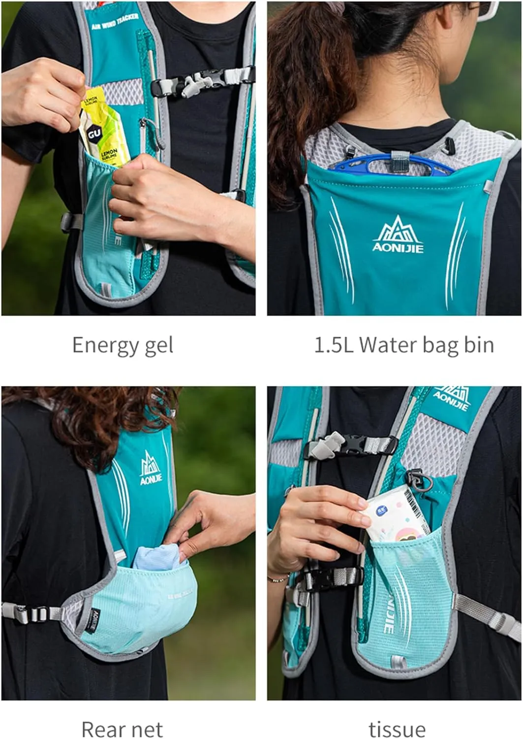 8L /5L Lightweight Hydration Backpack Hydration Vest Outdoors for Trail Marathoner Running Race-AONIJIE