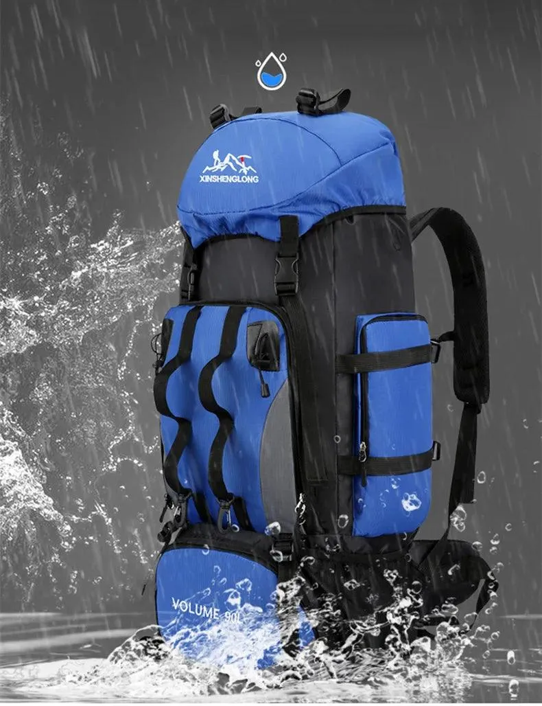 90L Waterproof Hiking & Trekking Backpack – Large Capacity Outdoor Travel Bag