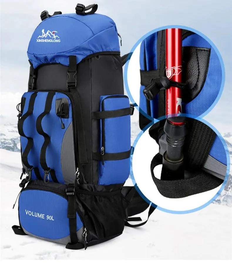 90L Waterproof Hiking & Trekking Backpack – Large Capacity Outdoor Travel Bag