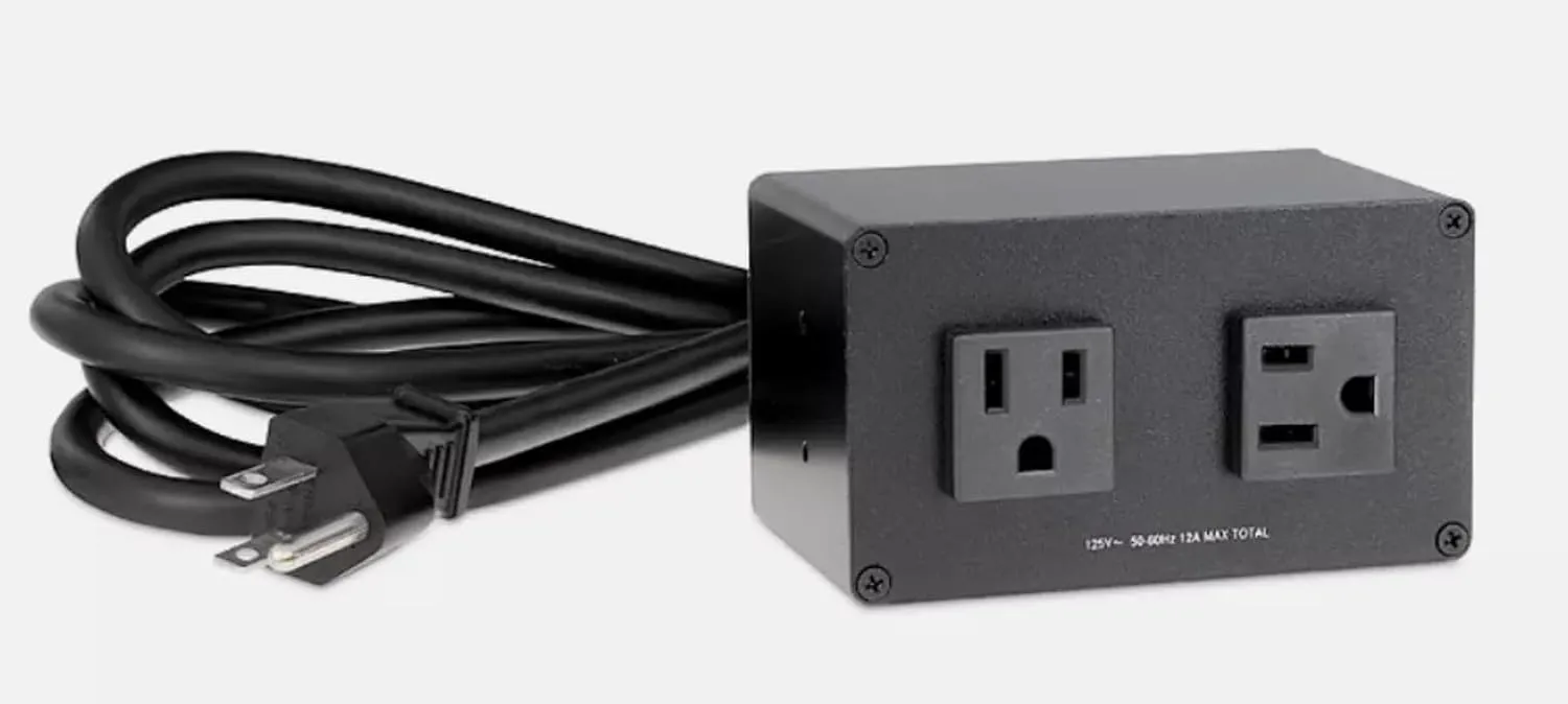 AC 102 Power Module, 2 US AC Outlets, 9.5 ft Power Cord, Black Power Supply