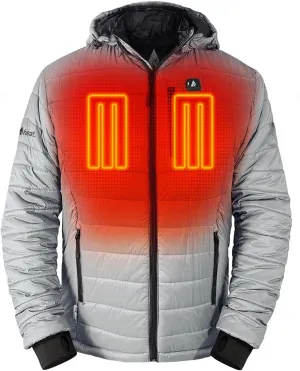 ActionHeat Men's 5V Insulated Heated Jacket with Detachable Hood, Battery Pack