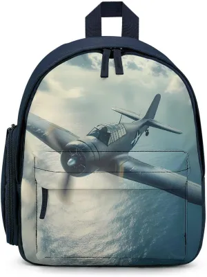 Airplane Aviation Backpack Small Shoulder Bag Travel Bag Casual Daybacks Handbags One Size
