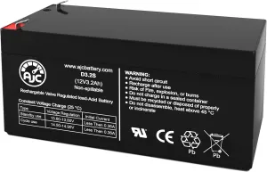 AJC Battery Compatible with Power-Sonic 12V 3.2Ah 12V 3.2Ah Sealed Lead Acid Battery
