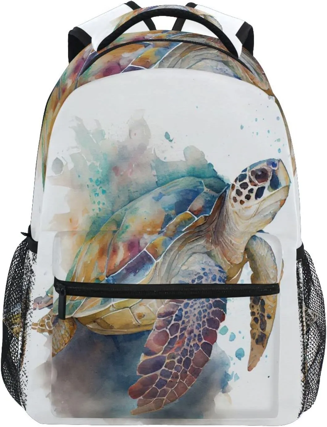 ALAZA Watercolor Sea Turtle Blue Ocean Backpacks for Girls Boys School Backpack Kids Bookbag 3rd 4th 5th Grade Elementary Travel Laptop Shoulder Bag Students Daypacks