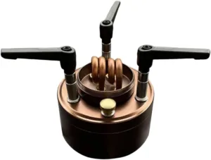 Alcohol Stovetop Outdoor Burner, Compact Stainless Steel Camping Furnace for Hiking Picnic Backpacking