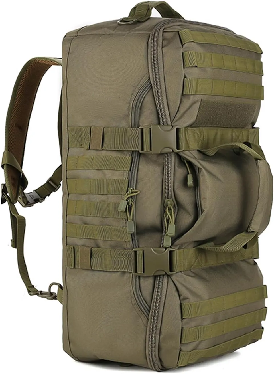Alomejor Outdoor Backpack Large Capacity Waterproof Tiger Camo Bag with Ventilated Back Panel Travel Bag for Camping Hiking