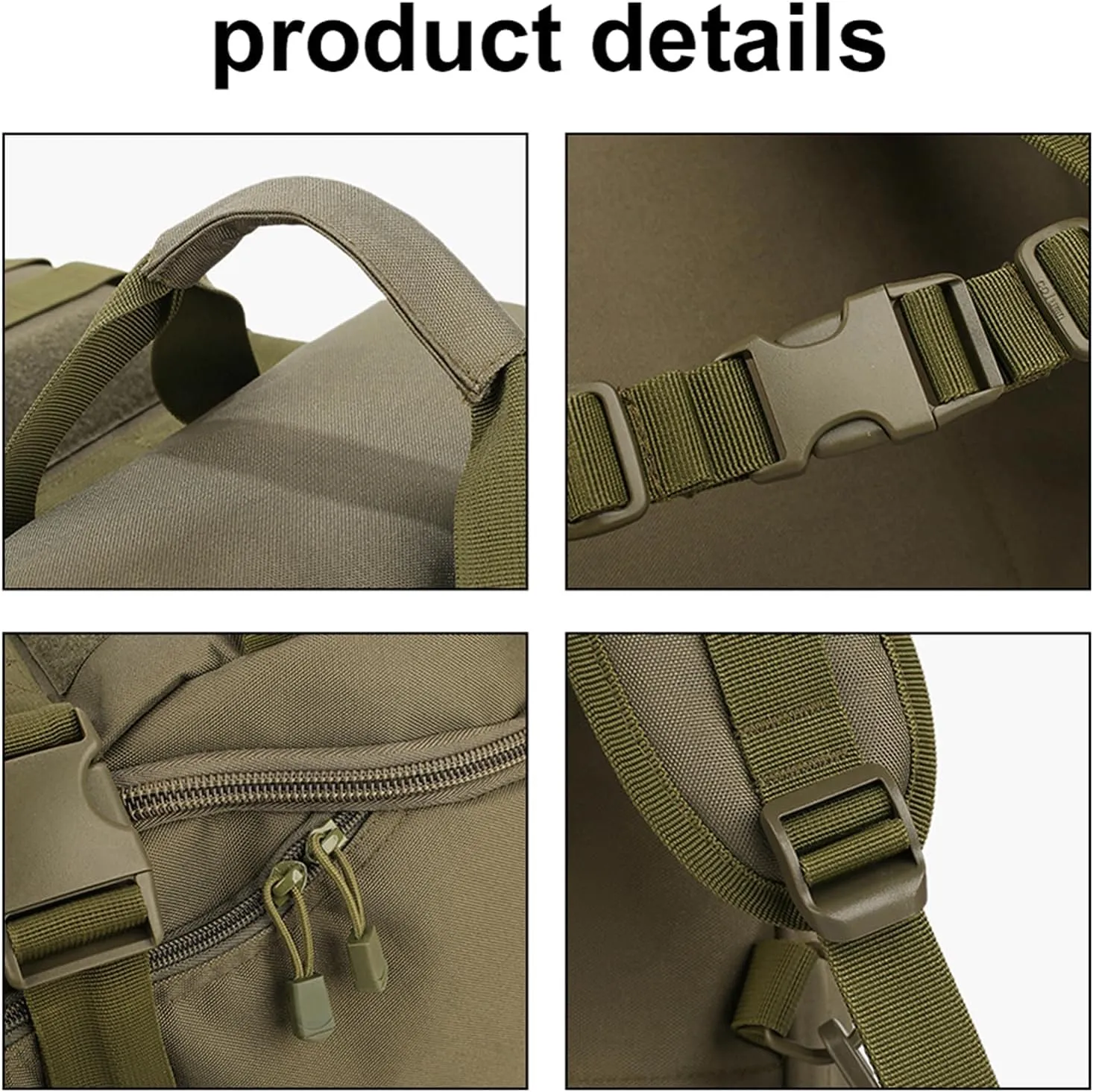 Alomejor Outdoor Backpack Large Capacity Waterproof Tiger Camo Bag with Ventilated Back Panel Travel Bag for Camping Hiking