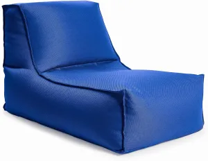 Alpine Outdoor/Indoor Bean Bag Lounger Chair with Back Rest Filling Included for Patio and Outdoors Blue