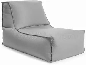 Alpine Outdoor/Indoor Bean Bag Lounger Chair with Back Rest Filling Included for Patio and Outdoors Silver