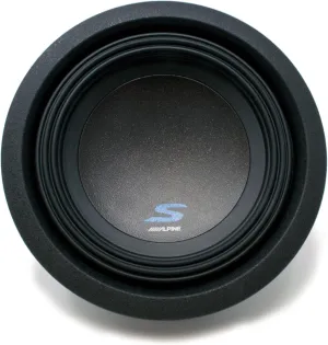 Alpine S-W8D4 8 Inch S-Series Dual 4 Ohm Voice Coil High-Performance Subwoofers