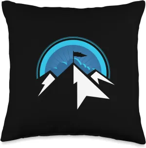 ALPINE SUNRISE MOUNTAIN CLIMBING LIFE Throw Pillow