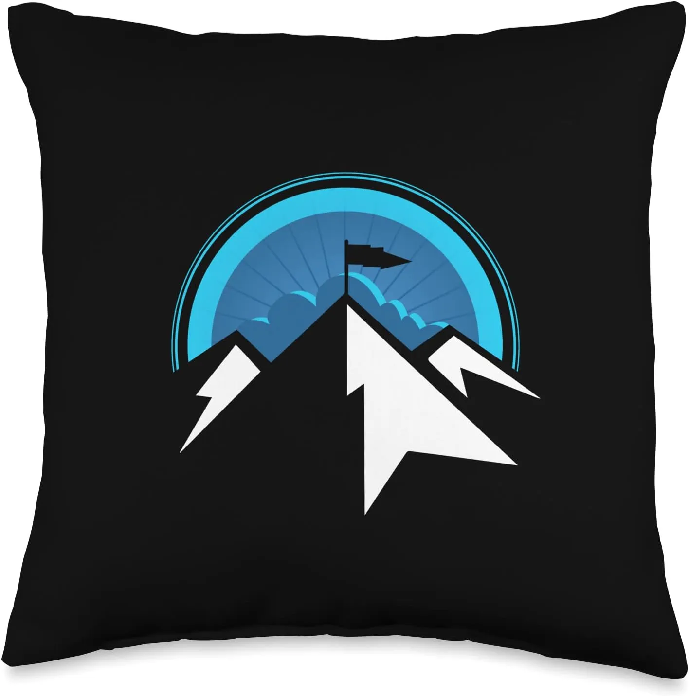 ALPINE SUNRISE MOUNTAIN CLIMBING LIFE Throw Pillow