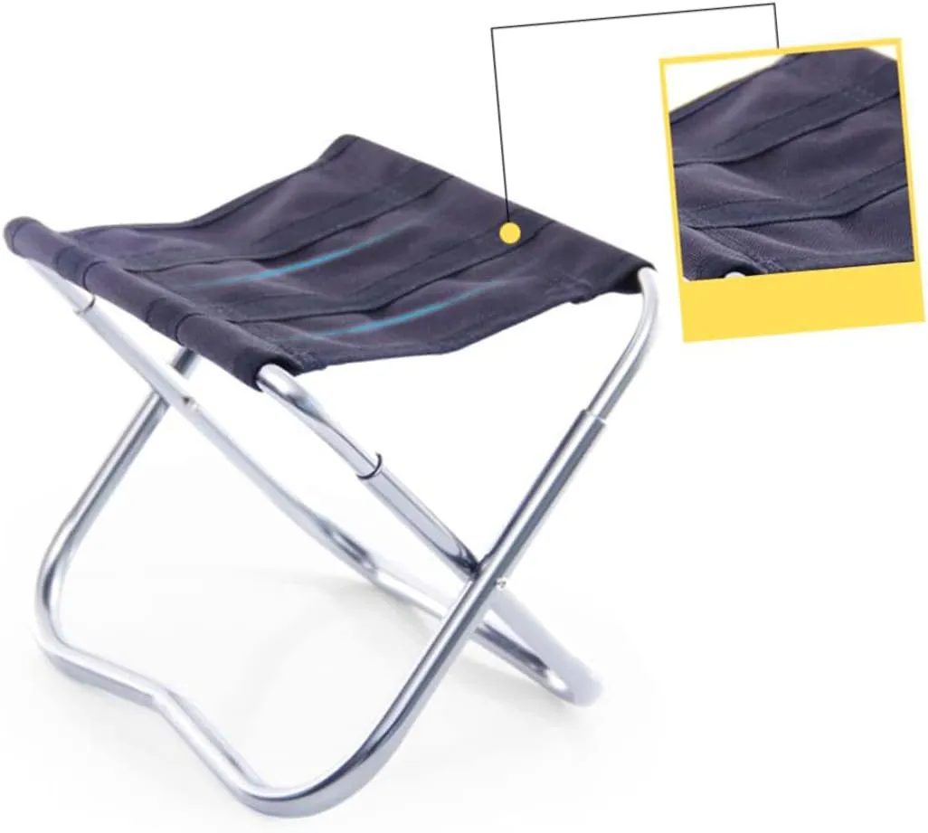 Aluminum Alloy Fishing Stool Folding Portable Lightweight Canvas Seat for Comfort