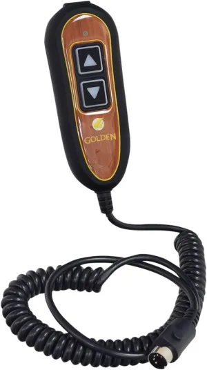 AlveyTech 2-Button Hand Control for Golden Technologies Lift Chairs PR200, PR355, PR401, & PR50 - Replacement 5-Pin Lighted Lift Chair Remote Controller, Parts for Electric Power Recliner (ZK1200-HC)