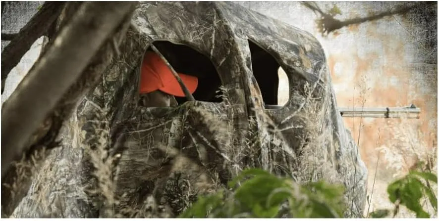 Ameristep Hunting Lightweight Portable Ultra-Compact Easy-Setup 1-Person Tent Chair Ground Blind, Mossy Oak Break-Up Country