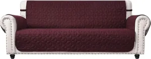 Ameritex Couch Sofa Slipcover 100% Waterproof Nonslip Quilted Furniture Protector Slipcover for Dogs, Children, Pets Sofa Slipcover Machine Washable (Burgundy, 78'')