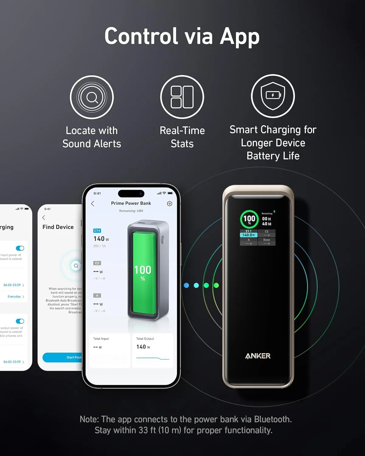 Anker Prime Power Bank, 27,650mAh 3-Port 250W Portable Charger for Travel, TSA-Approved, Smart App, for MacBook Pro/Air, iPhone 16/15/14 Series, Samsung, Laptops, and More (Charging Base Not Included)