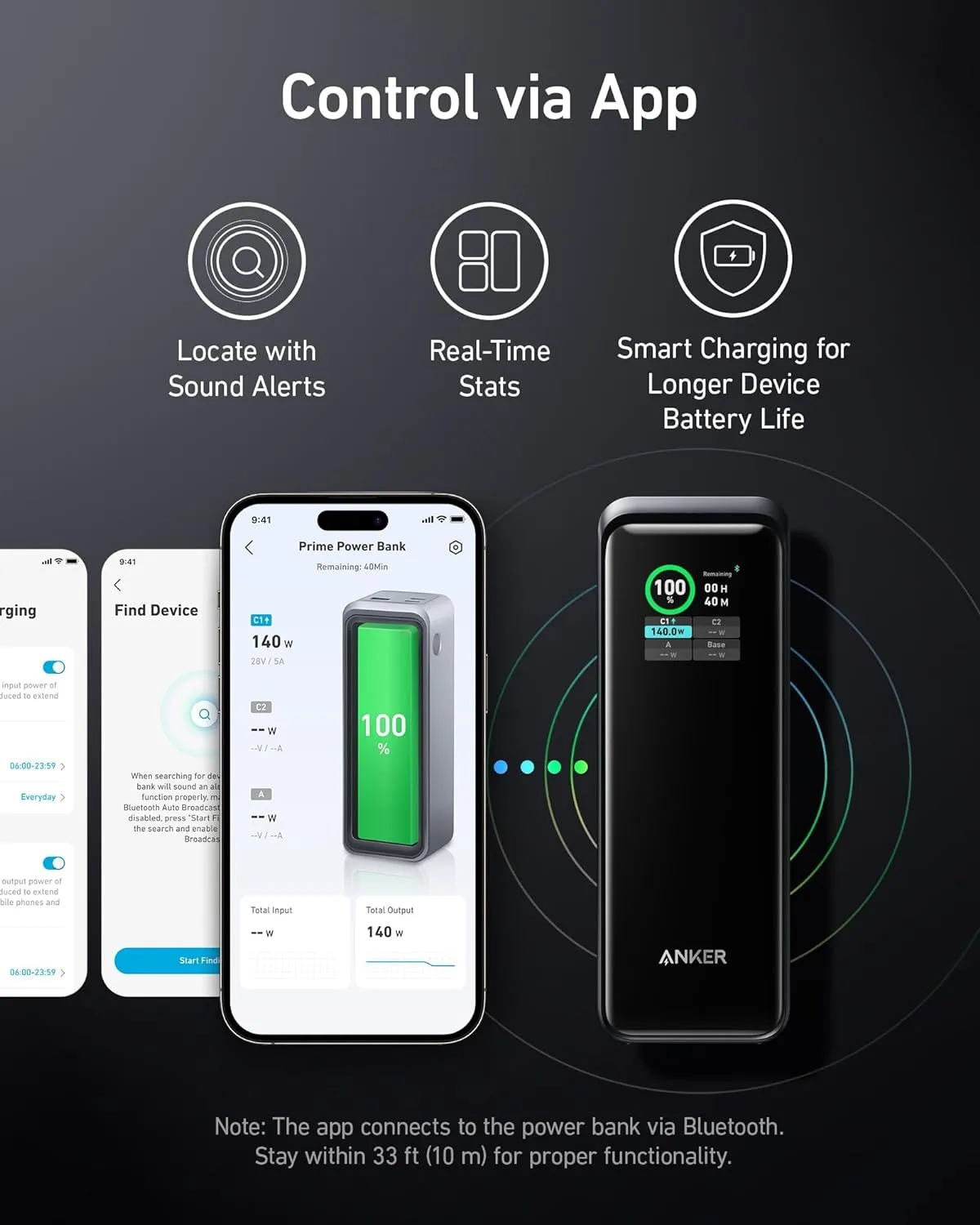 Anker Prime Power Bank, 27,650mAh 3-Port 250W Portable Charger for Travel, TSA-Approved, Smart App, for MacBook Pro/Air, iPhone 16/15/14 Series, Samsung, Laptops, and More
