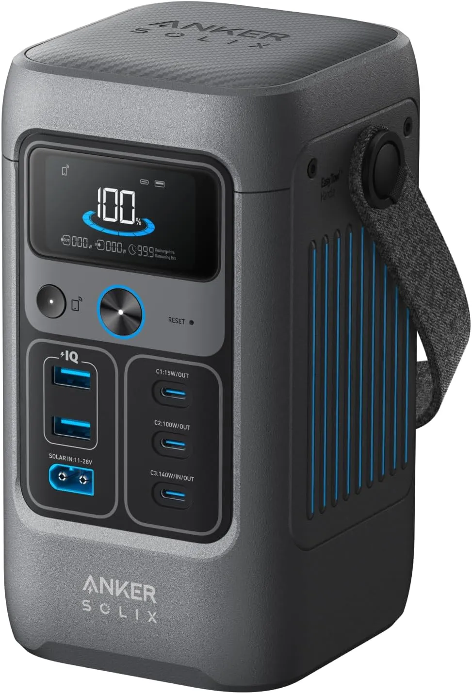 Anker SOLIX C200 DC Power Bank Station, 192Wh Portable Power Station, LiFePO4 Battery, 200W Solar Generator, for Outdoor Camping, Traveling, and Emergencies (No Wall Charger Included)