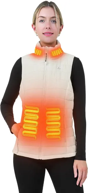ANTARCTICA GEAR Women's Heated Vest With 16000mAh Battery Pack, Rechargable Lightweight Heated Vest for Winter Outdoor