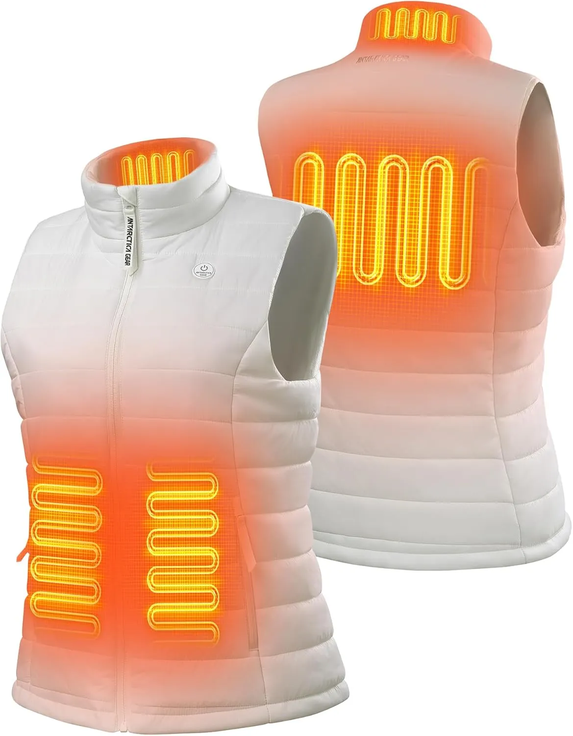 ANTARCTICA GEAR Women's Heated Vest With 16000mAh Battery Pack, Rechargable Lightweight Heated Vest for Winter Outdoor