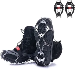 Anti-Slip Climbing Crampons 13/19 Teeth Outdoor Winter Ice Claws Snow Gripper Hiking Shoe Boot Grips Chain Spike