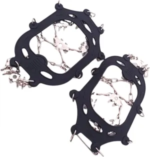 Antislip Ice Shoe Crampons with Spikes for Winter Outdoor and Skiing 24 Teeth Ice Snow Spikes Grip for Boot and Shoe