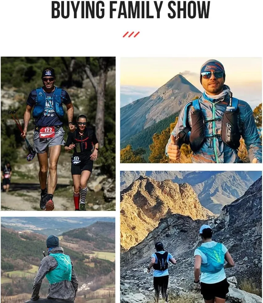 AONIJIE Running Hydration Backpack Vest 12L High Capacity Lightweight Trail Running Vest for Hiking Camping Climbing