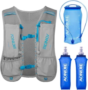 AONIJIE Waterproof and Breathable Running Hydration Vest for Women Men, 4.23oz Lightweight Hydration Vest Backpack Fits 6.8" Phones, for Hiking Cycling Race Marathon