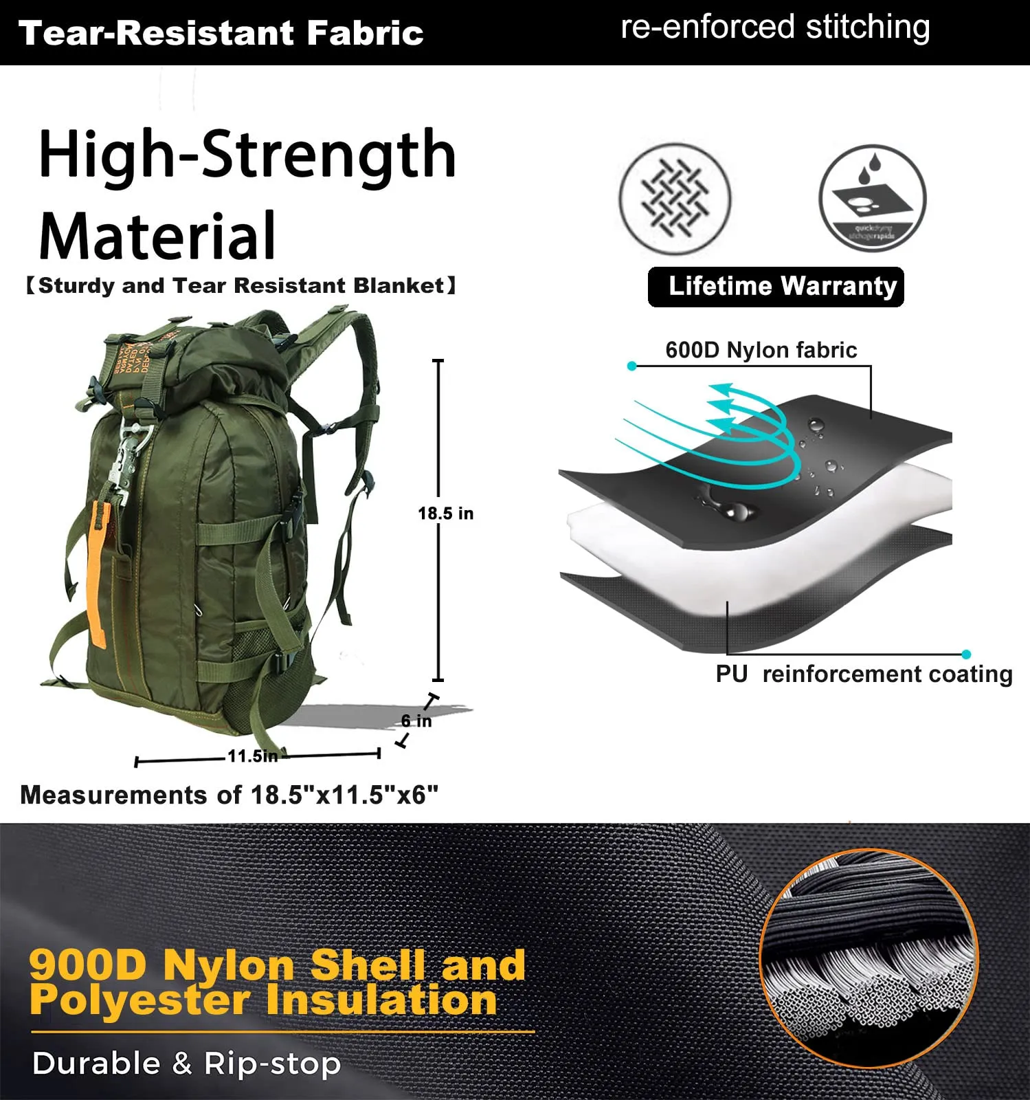 ARCAMO Parachute Backpack