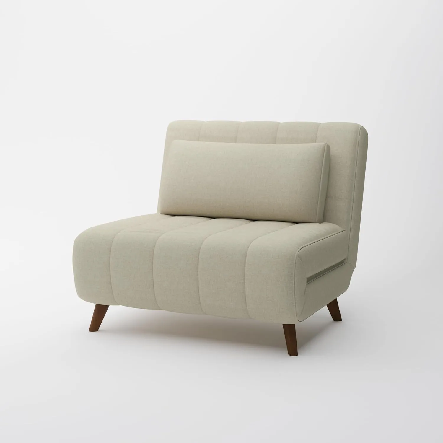 Artdeco Home 40" W Convertible Futon Chair with Matching Pillow(s) for Small Space Living Room and Apartment (Springfield, Beige)