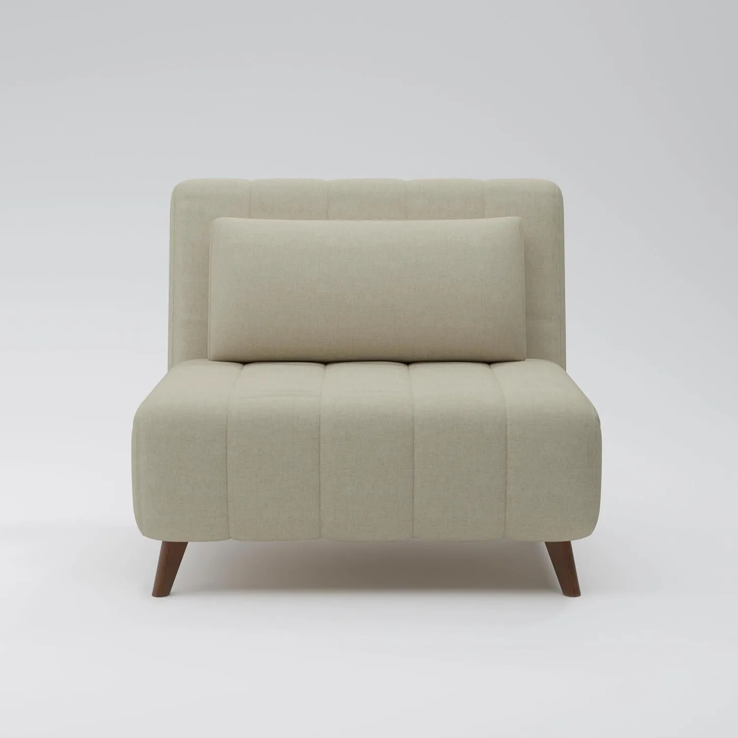 Artdeco Home 40" W Convertible Futon Chair with Matching Pillow(s) for Small Space Living Room and Apartment (Springfield, Beige)