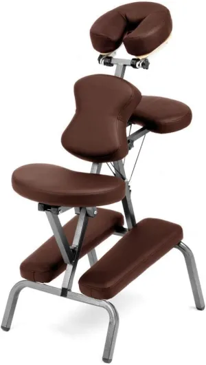 Ataraxia Deluxe Portable Folding Massage Chair w/Carry Case & Strap (Brown)