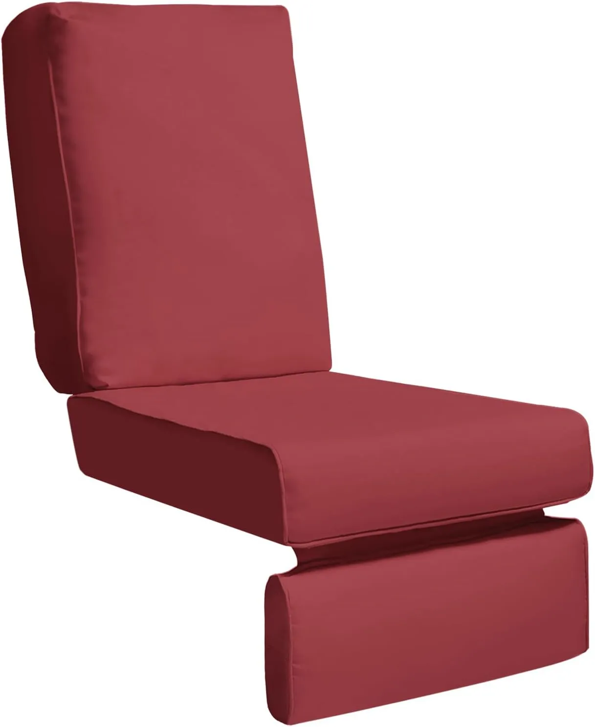 ATR ART TO REAL Indoor Outdoor Recliner Replacement Cushion, Patio Furniture Chair Sofa Washable Cushion Deep Seat, UV Protected, Fade Protected and Water Spill Repellet, Cover Can be Replaced (Red)