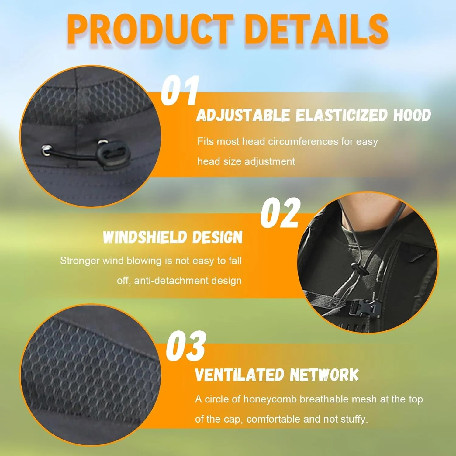 Audientce Outdoor Solar Fan Sun Hat, 2025 New Ultralight Solar Fan Sun Hat, for Fishing, Beach, Garden, Farmer