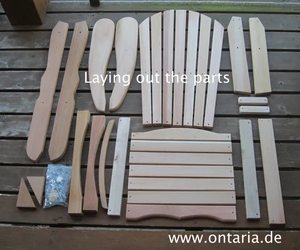 Aufbau-Service: 2xAdirondack - Original Bear Chairs mit Schemeln - CHF 20 gespart!