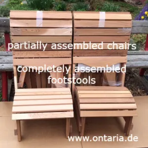 Aufbau-Service: 2xAdirondack - Original Bear Chairs mit Schemeln - CHF 20 gespart!