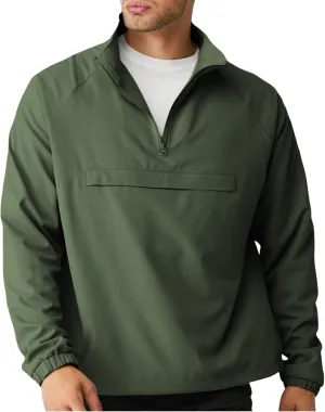 Aulemen Men's Casual Quarter Zip Pullover-Athletic Lightweight Jackets Hiking Golf for Men Mock Neck with Pockets