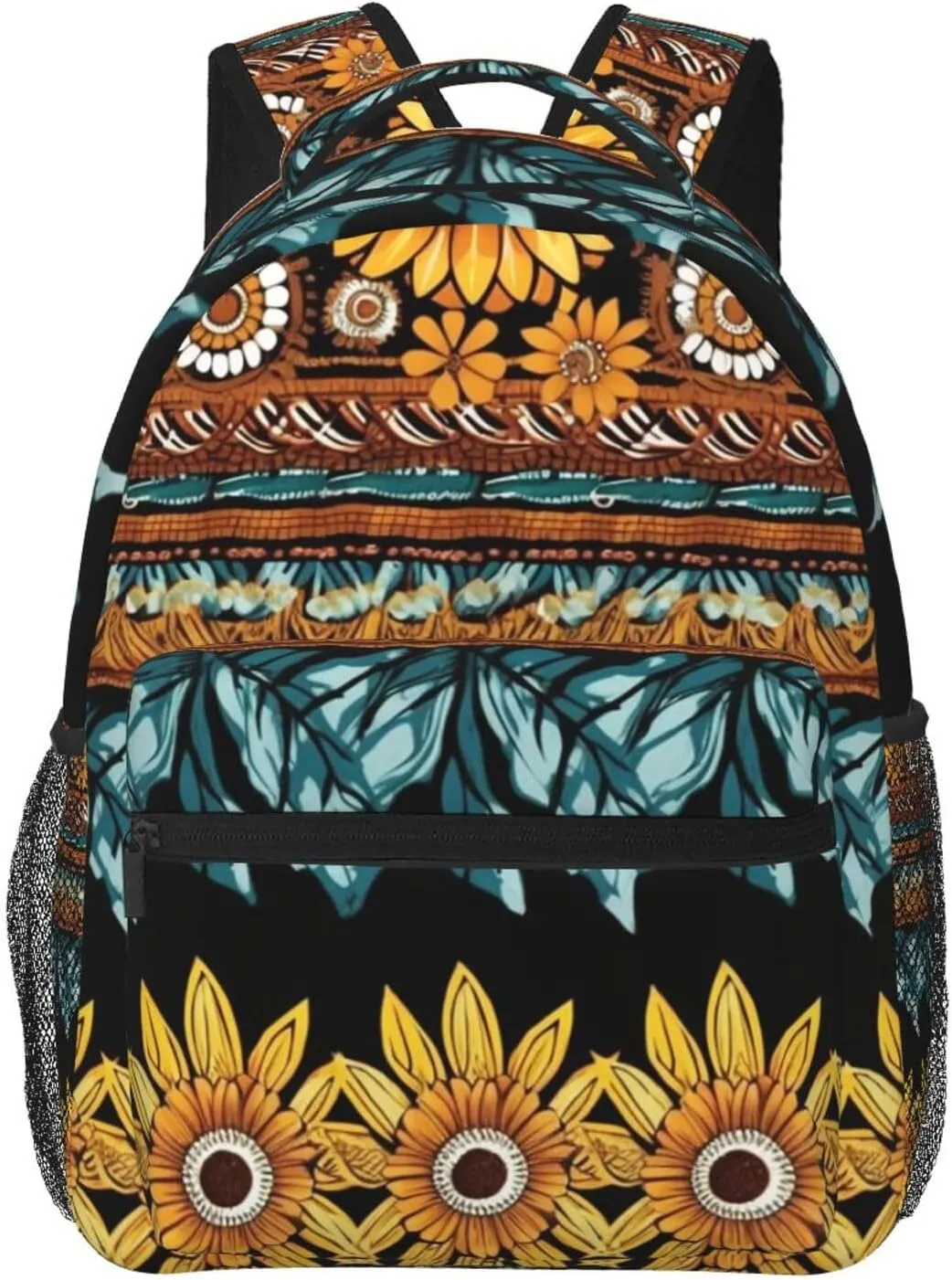 Backpack Laptop Backpack Casual Backpack Travel Daypack Aboriginal ornaments and flower Laptop Bag Lightweight Shoulder Bag for Hiking