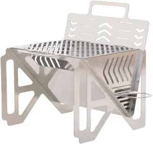 Backpacking Stove Ultra-Light Camping Stove Folding Wood Burning Backpacking Stove Stainless Steel Camp Stove with Storage Bag for Outdoor Camping Picnic Hiking BBQ