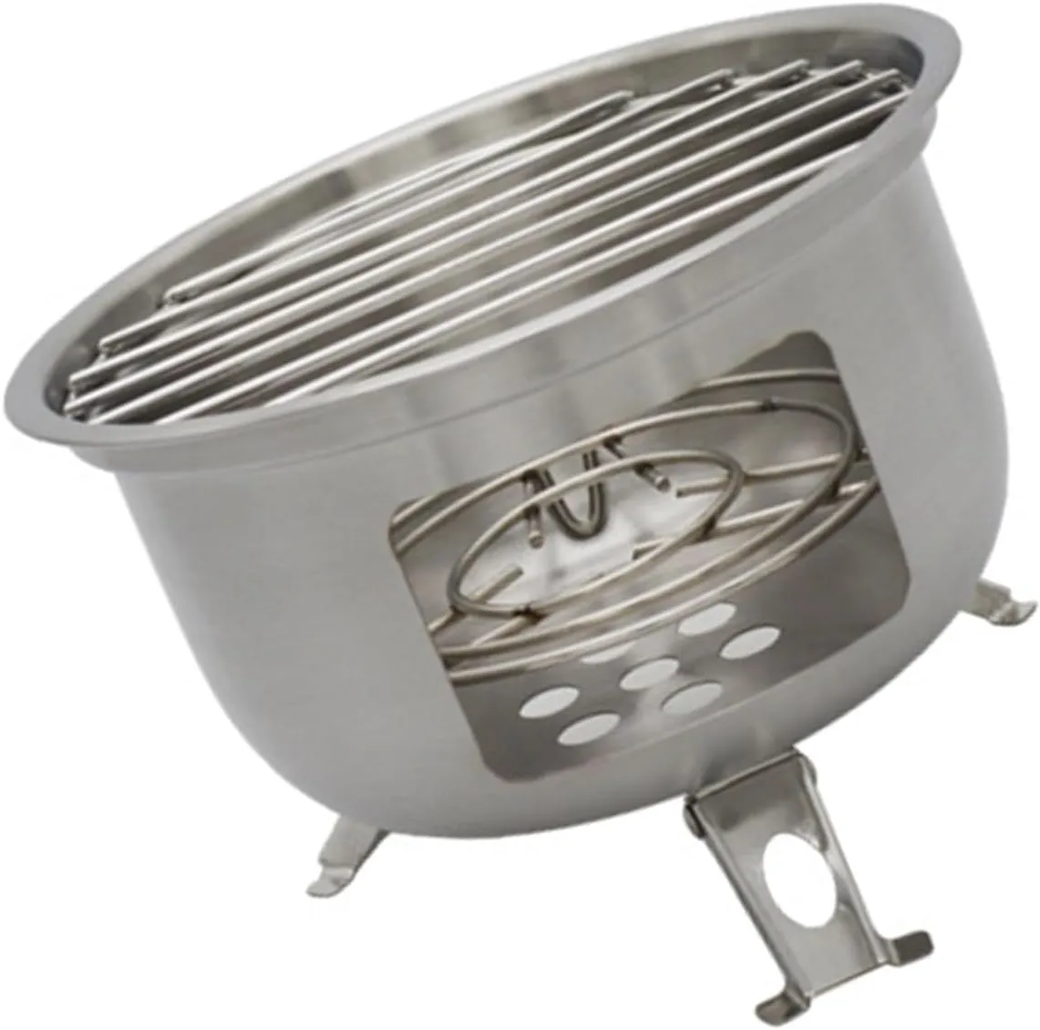 Backpacking Survival Stove Stainless Steel Wood Burning Stove For BBQ Picnics Portable Charcoal Grills Cooking Equipment