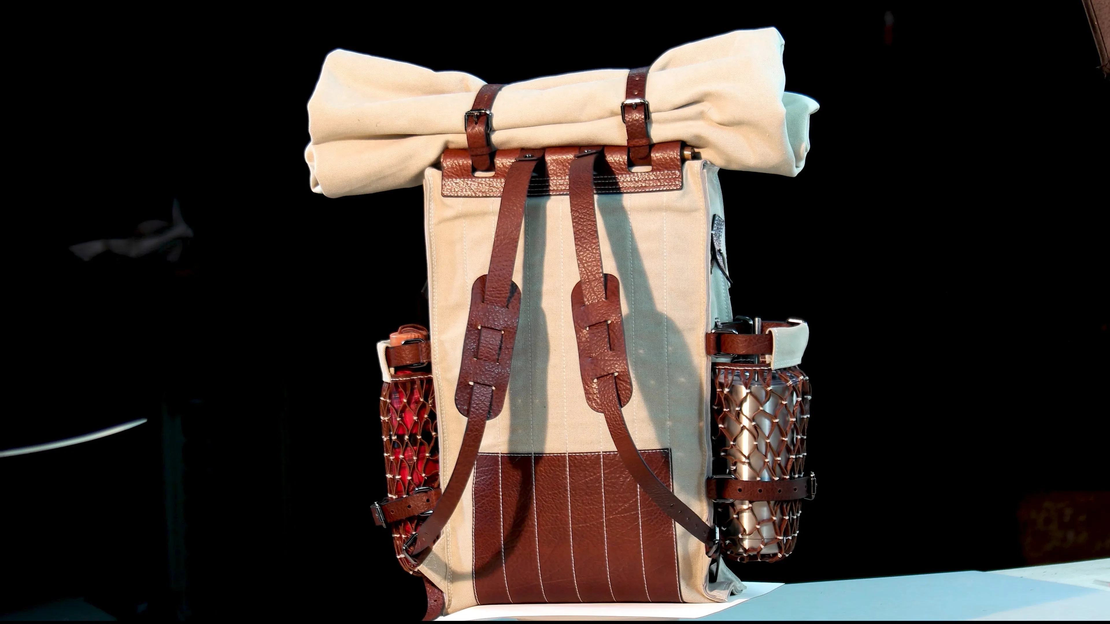 【Bag Pattern】Make a leather backpack,Hiking backpack,knapsack,Canvas Vintage Backpack
