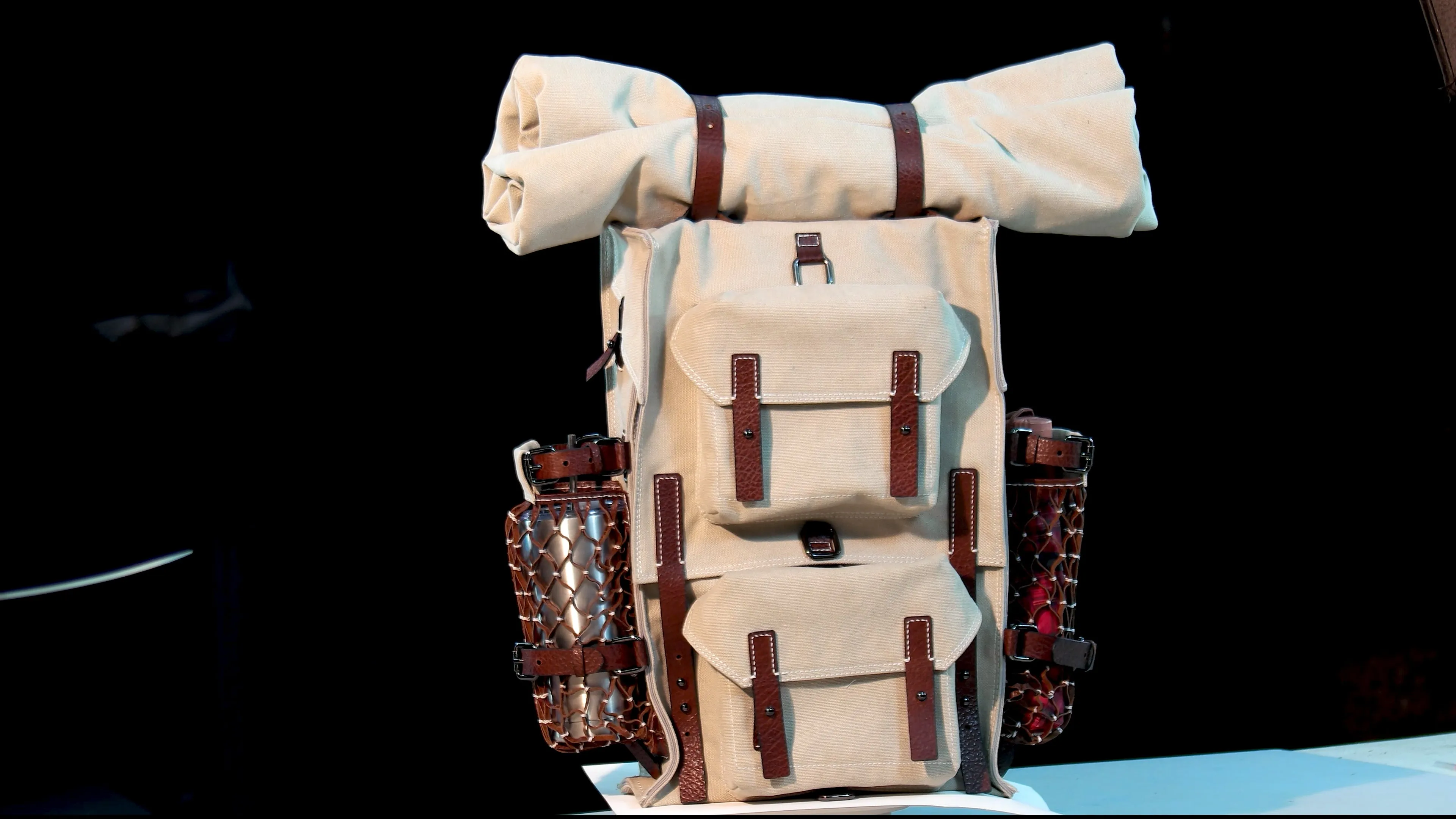 【Bag Pattern】Make a leather backpack,Hiking backpack,knapsack,Canvas Vintage Backpack