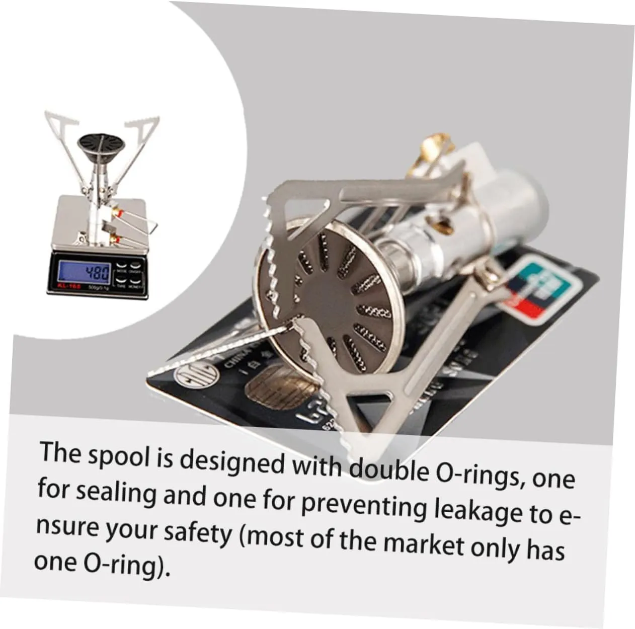 balacoo 3 Pcs Portable Camping Stove 2000w Gas Cooker Picnic Stove Safety Leak Prevention Stainless Steel 17g Gas