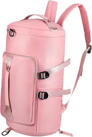 balacoo Travel Backpack Gym Bag 2 Straps Sufficient Capacity for Daily Use Stylish Design Pink
