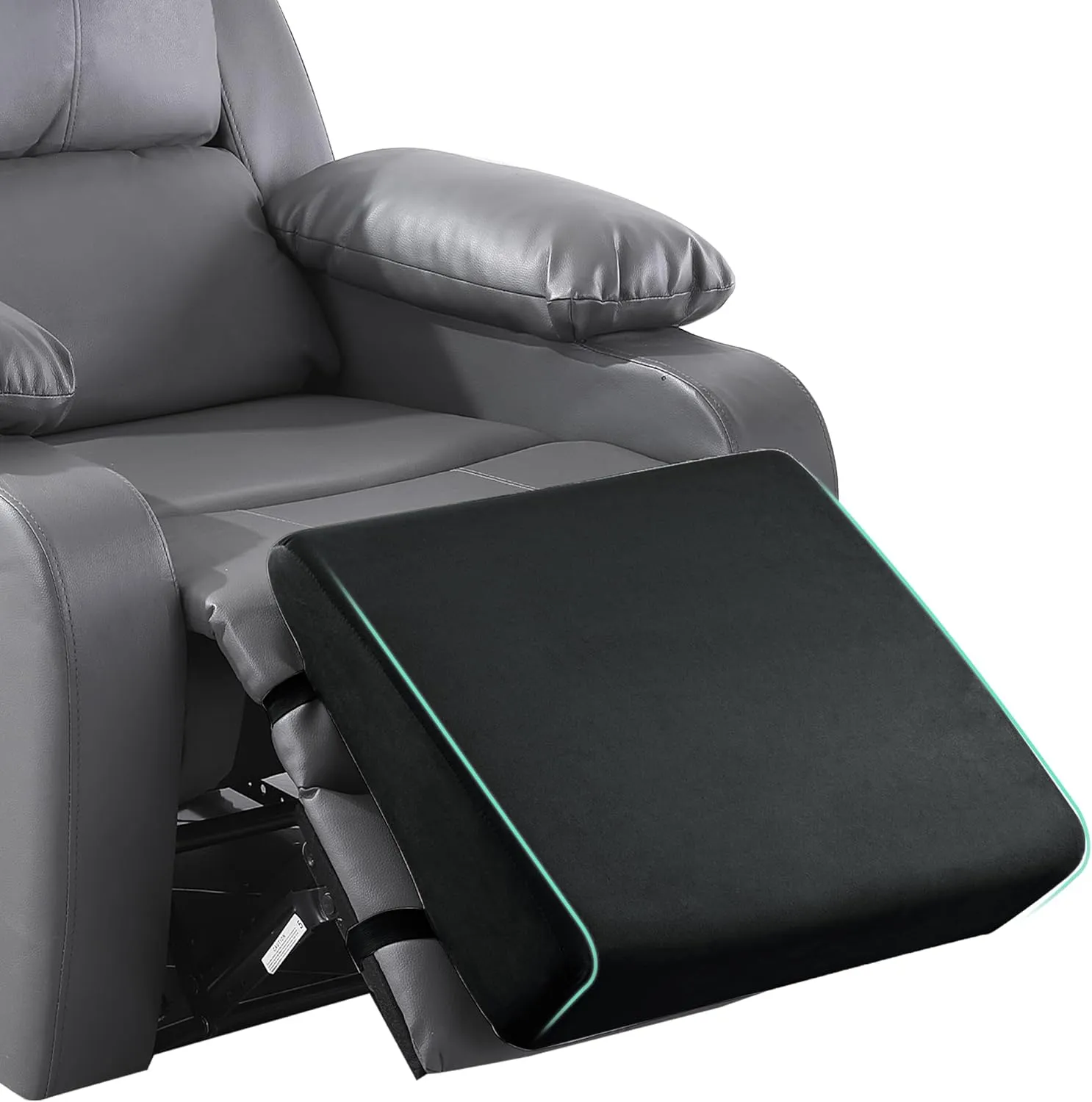 BALAPET Large Recliner Leg Pillow, Memory Foam Recliner Cushion Wedge Shape Recliner Footrest Extender,Leg、Back and Lumbar Support Pillow with Adjustable Elastic Straps(Black)