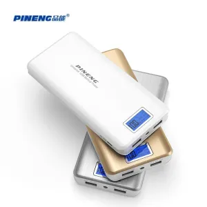 Bank Power PINENG PN-999 20000mah Ultrathin Portable Bateria bank power Portable Power Bank External Battery Charger with LCD